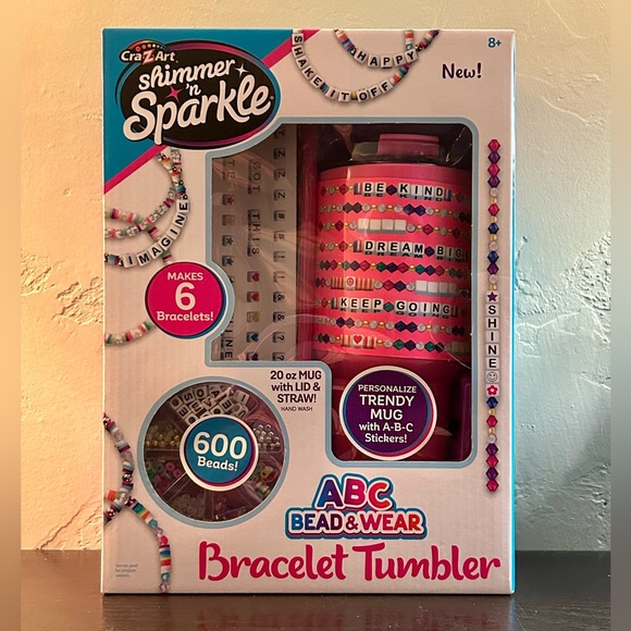 Cra-Z-Art Other - Cra-Z-Art Shimmer ‘n Sparkle ABC Bead & Wear Bracelet Tumbler. Brand New in Box.